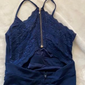 BLUE LONG PROM DRESS WHIT SLIT!